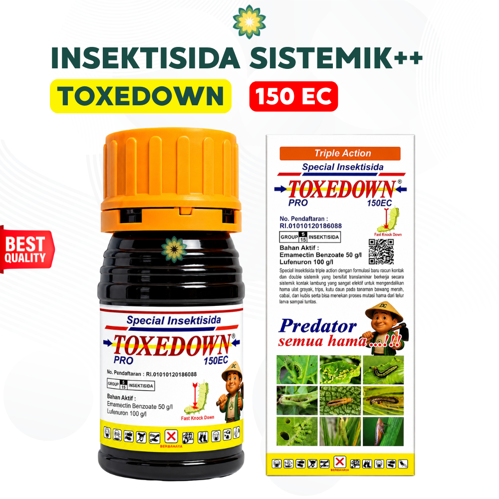 TOXEDOWN 150 EC 100 ML Insektisida Double Sistemik | Obat Hama Tanaman
