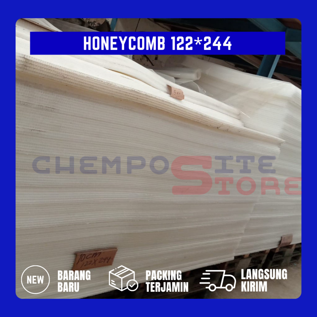honeycomb PP panel composite fiberglass tebal 30MM (122X244)