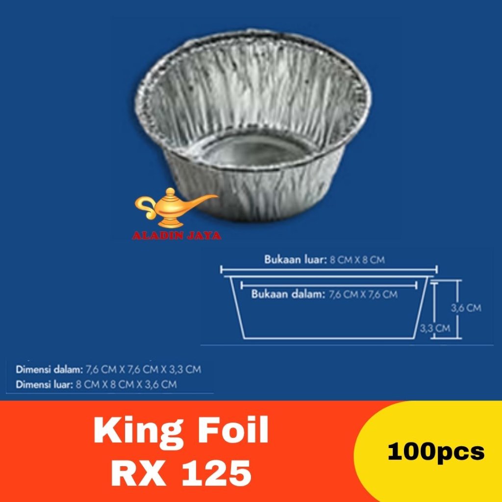 Cup Alumunium Foil RX 125 - 115/34 - Cup Pasta - 125 ml