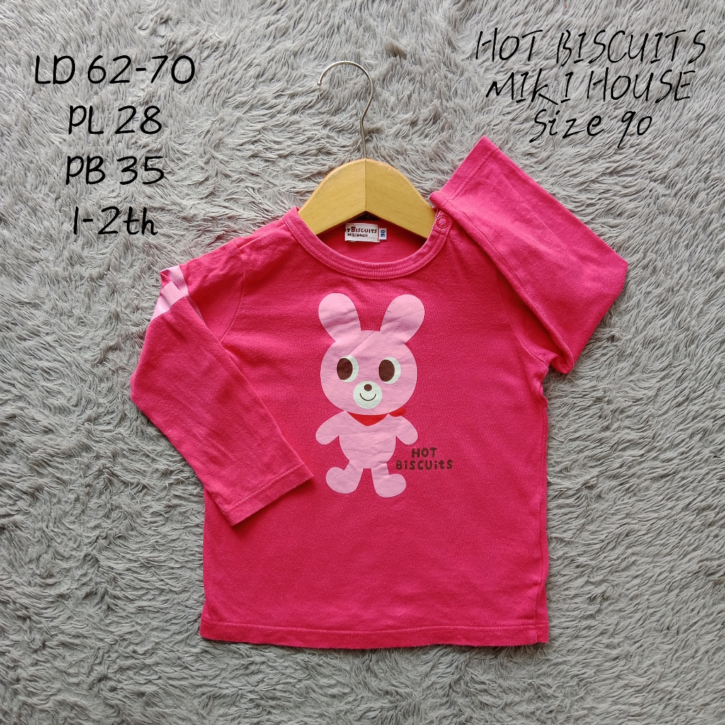 Kaos anak 1-2th HOT BISCUITS _ MIKI HOUSE
