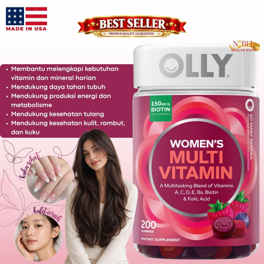 OLLY Women’s Multivitamin Gummy 200 Gummies (USA)