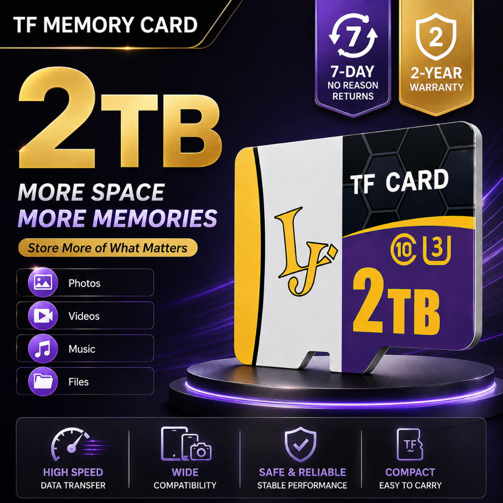 GREFUS Memory Card 2TB Micro SD up to 200mbs 1TB /512GB/256GB/128gb Class 10 High Speed TF Card For 