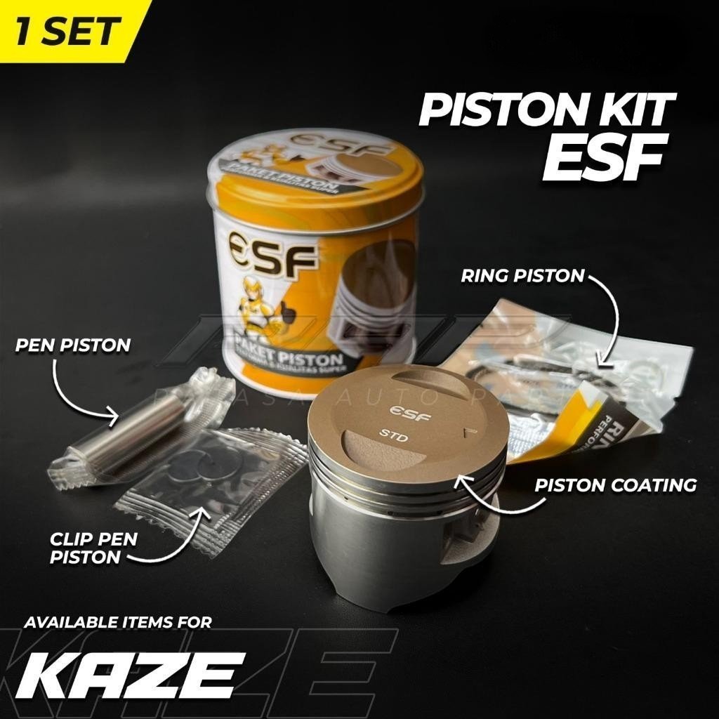 SEHER PISTON KAZE STD 53MM 53,5MM 54MM 56MM RACING TEVLON/PISTON RUBAHAN KAZE TEVLON ESF