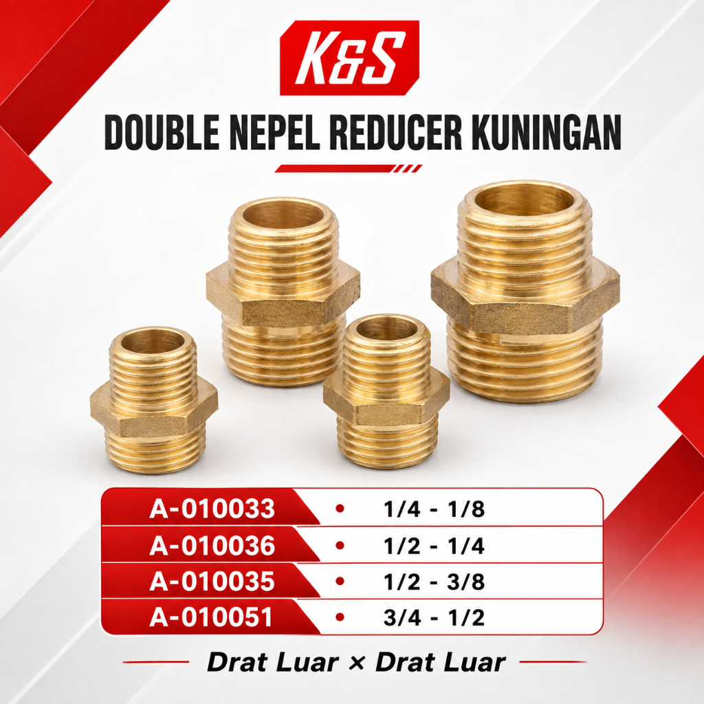 Double Nepel Reducer Kuningan - Double Nepel Variasi