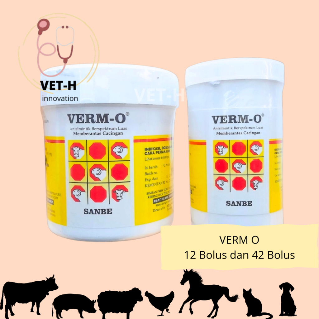 Verm O-Sanbe- obat cacing hewan berspektrum luas memberantas cacingan