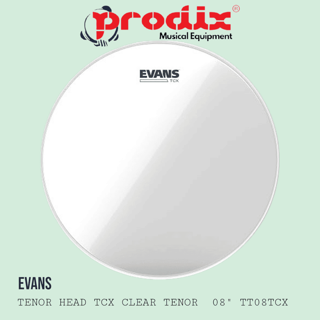 Membran Drum Evans TCX Clear Tenor 08 Inch TT08TCX untuk Drum Set