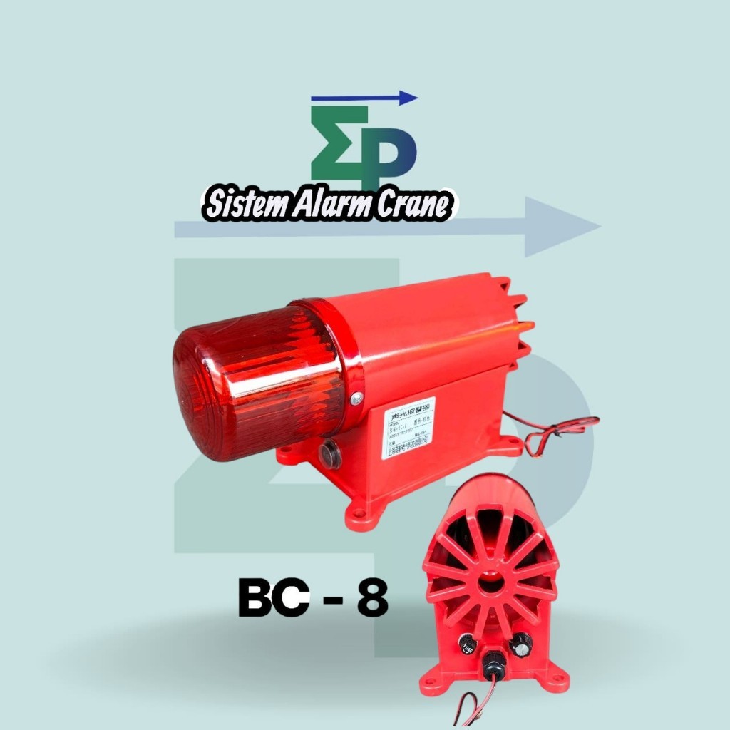 Sistem Alarm Crane Sura Lampu Berputar Type BC -8 Ac 220V