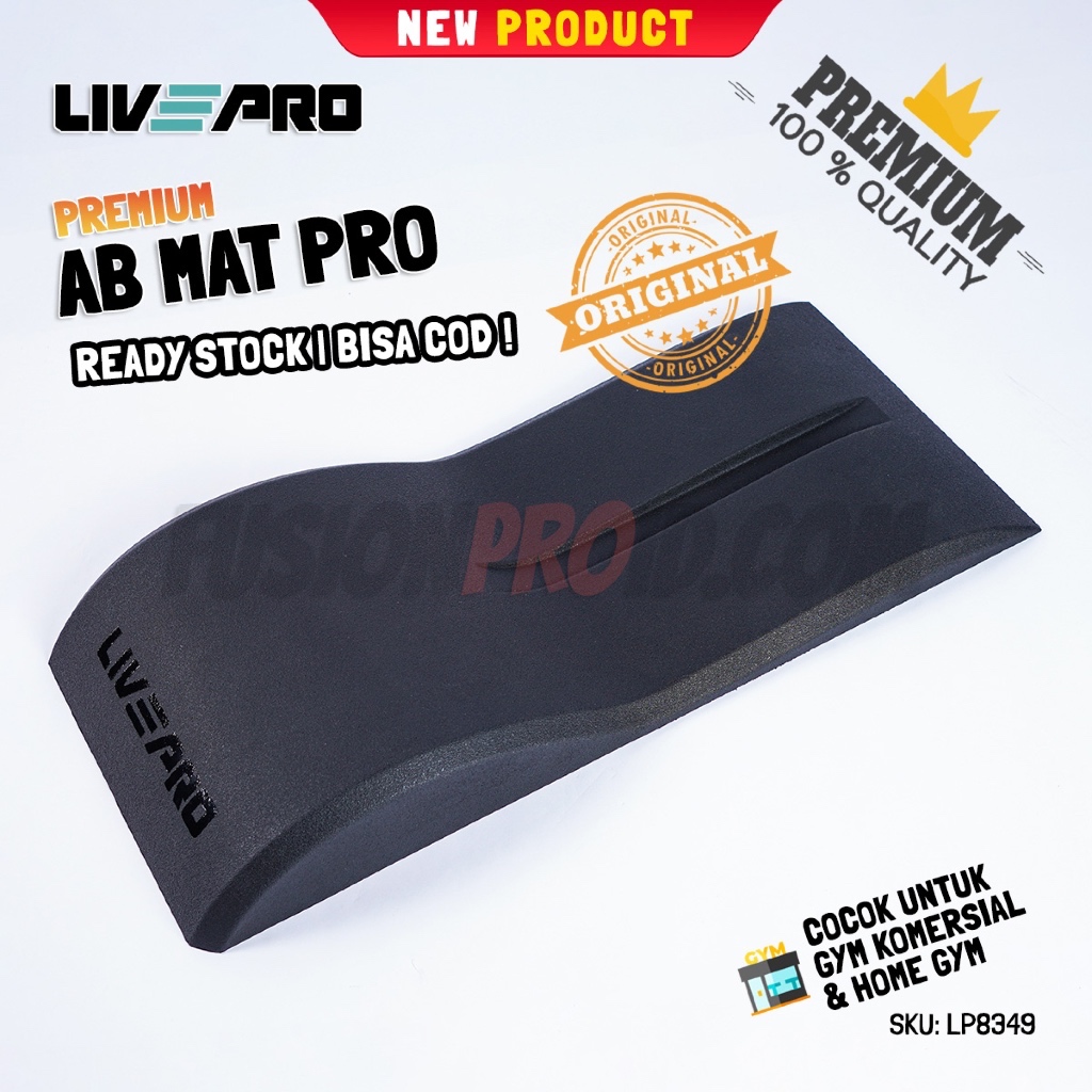 LIVEPRO LP8349 Ab Mat Pro Sit Up Pad Core Abdominal Training