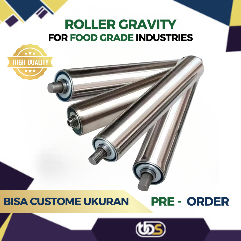 Roller Food Grade SUS 304 D38 x 1200 mm - Anti Karat Harga Terjangkau