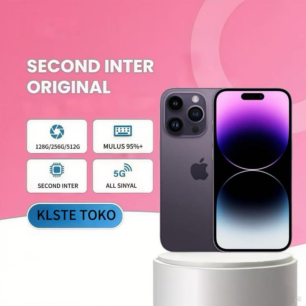 IP 14 PRO MAX WIFI NOLY 256GB 128GB FULLSET MULUS SECOND BERGARANSI TERPERCAYA IP 14 PRO WIFI NOLY