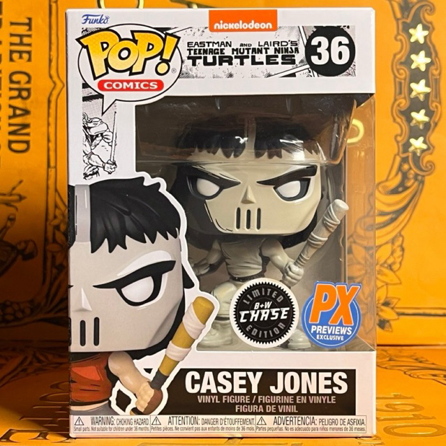 Funko Pop Comics: Teenage Mutant Ninja Turtles TMNT - Casey Jones Black & White CHASE #36 | PX Previ