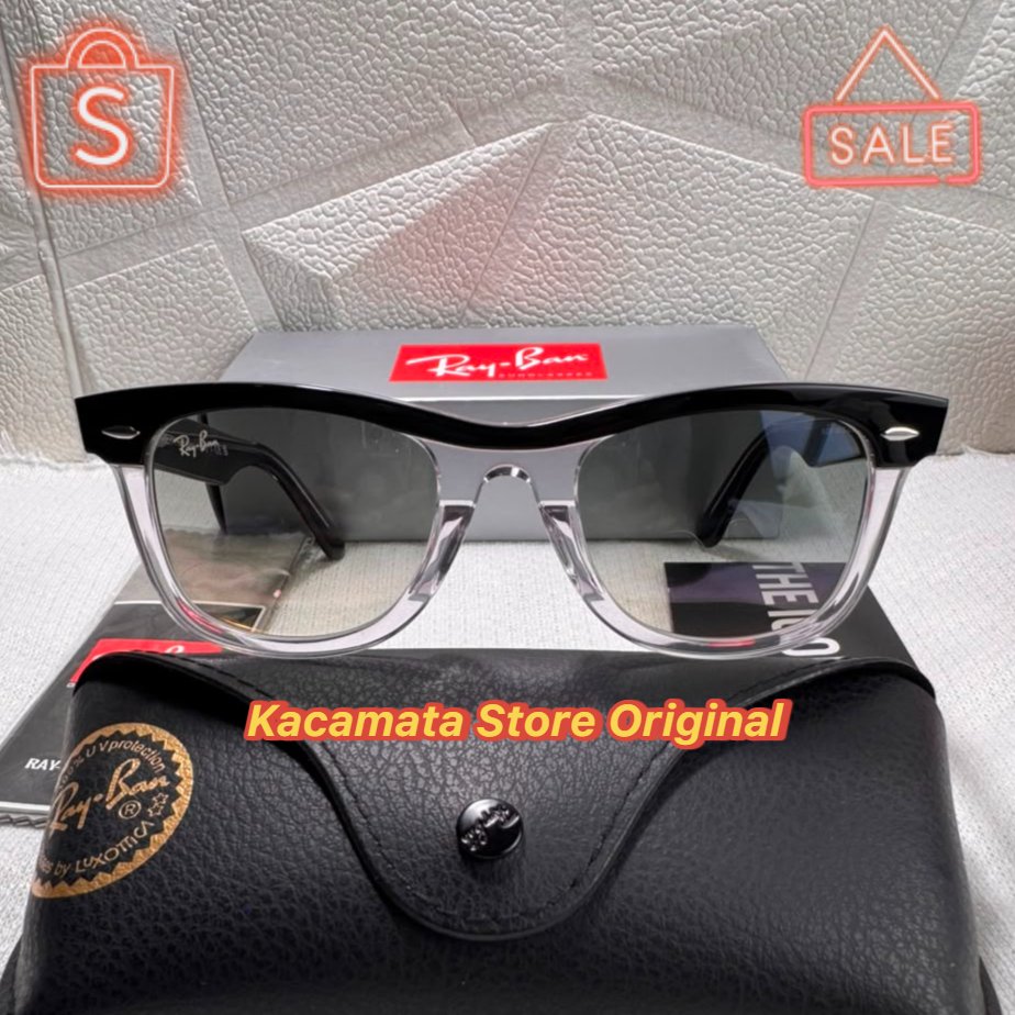 Kacamara Rayban Wayfarer RB2240 Two Tone Lensa Grey/Gradiant
