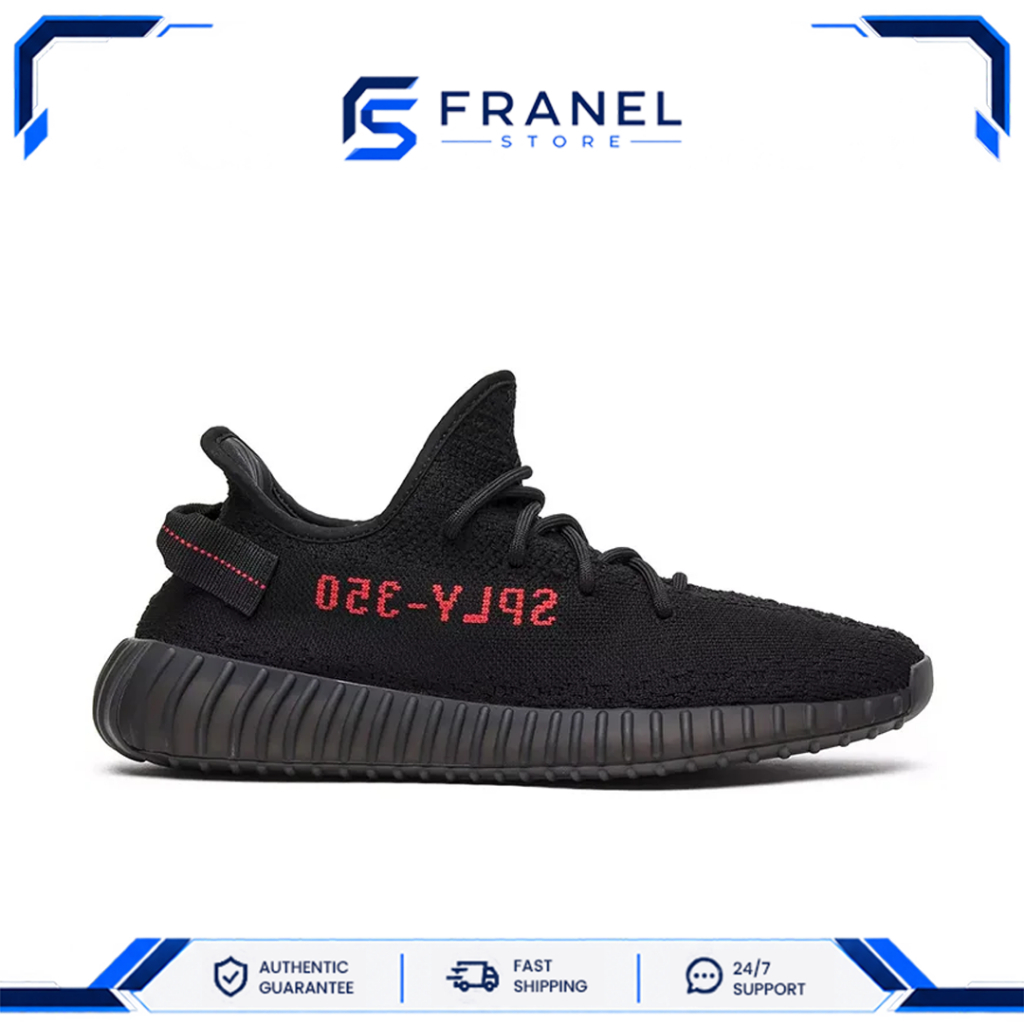 FRANEL Store - Adidas Yeezy 350 Boost V2 Bred Black Red