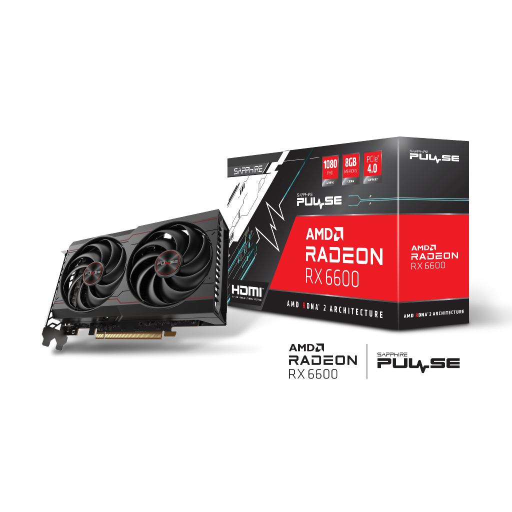 Sapphire PULSE AMD Radeon RX 6600 8GB GDDR6 - RX6600 DDR6