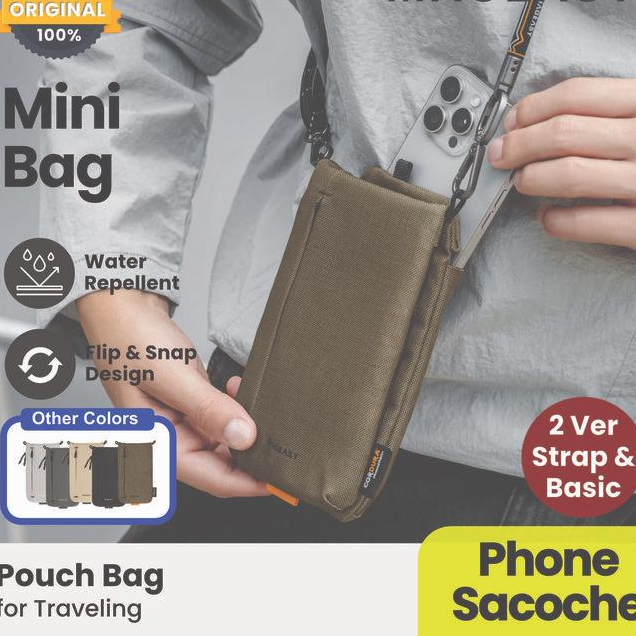 Eiger - Asy Phone Sacoche Bag Mini Pouch Tas Sling Passport Travel Lanyard Crossbody