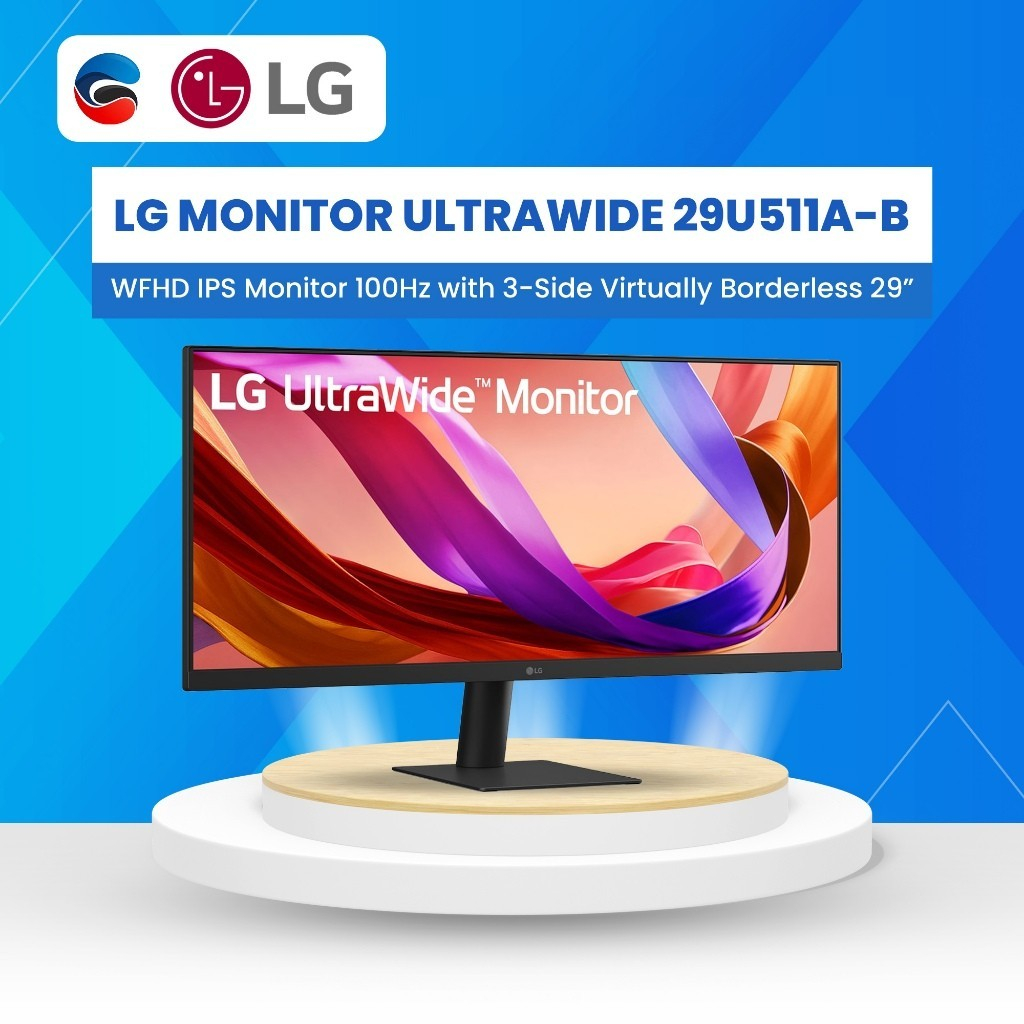 LG Monitor UltraWide 29" UltraWide 29U511A-B WFHD IPS Monitor 100Hz with 3-Side Virtually Borderless