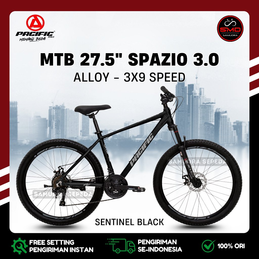 Sepeda Gunung MTB 26 // 27.5 Pacific EXOTIC 2612 AF 8x2 Speed Alumunium Alloy // BNB Prime 3x8 Speed