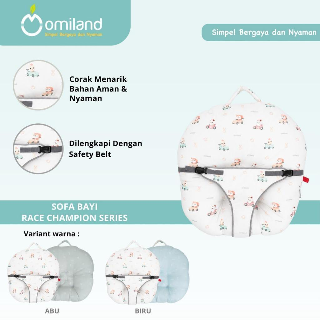 NEW Omiland Sofa Bayi dengan Safety Belt Baby Penguin Race Champion Series