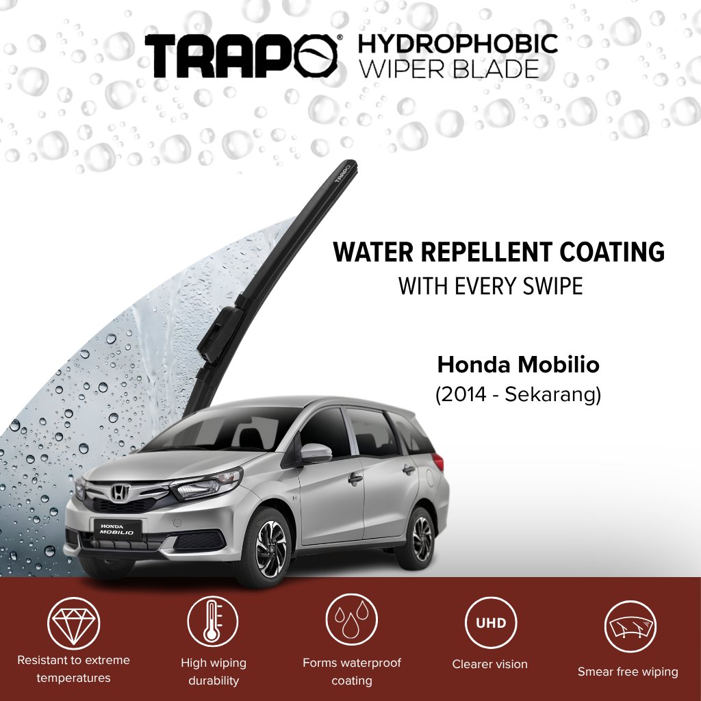 Trapo Hydrophobic Wiper Blade Honda Mobilio (2014-Sekarang) Wiper Mobilio