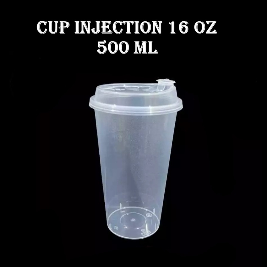 Gelas Plastik Cup PP Injection 16oz 500ml PREMIUM