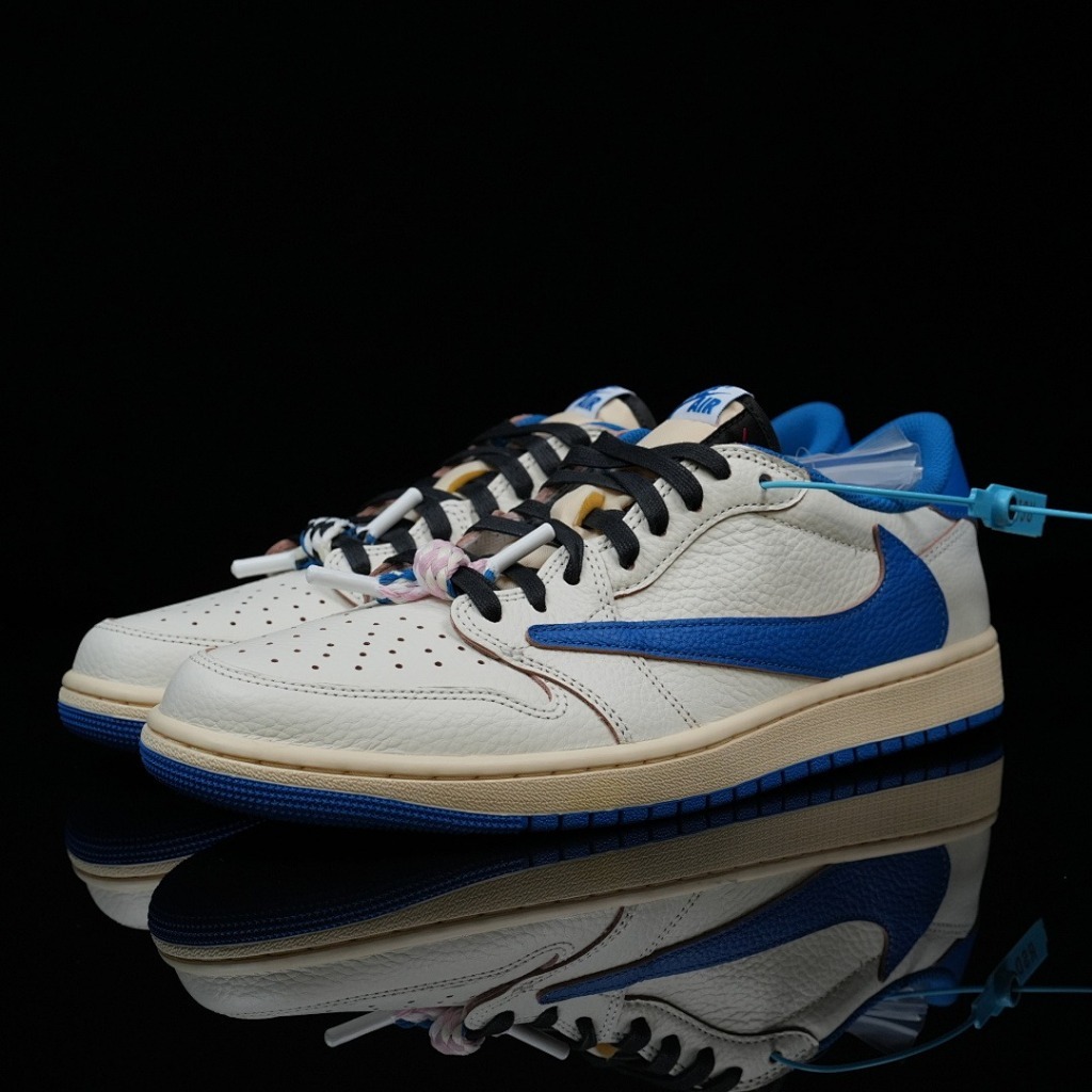 Travis Scott x Fragment x AJ 1 Low OG - Reverse Military Blue