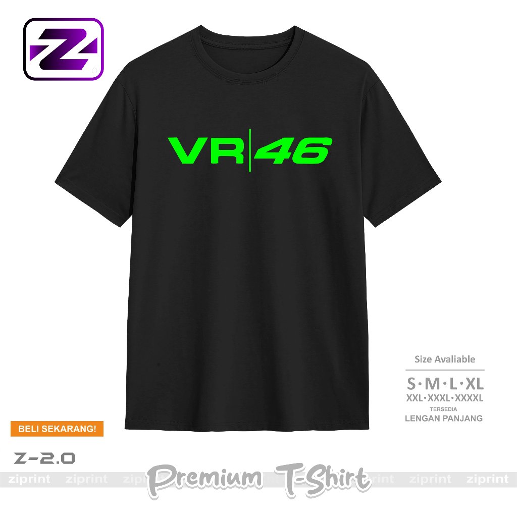 Baju Kaos VR46 Vallentna Rossi T-Shirt pria wanita kaos Otomotif Vr-46