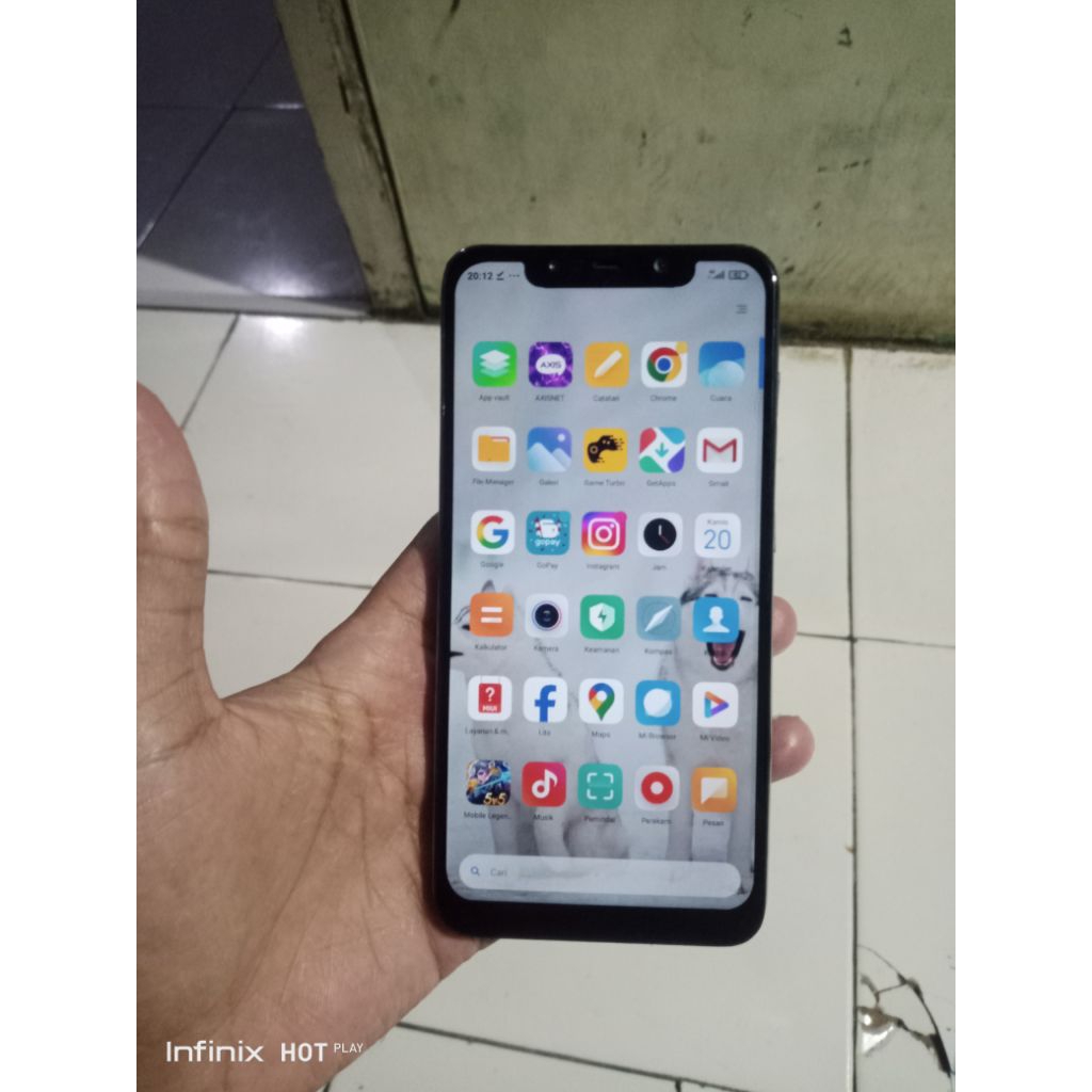 hp Poco f1 orian ram 6 Snapdragon 845 nominus normal semua kelengkapan hp only