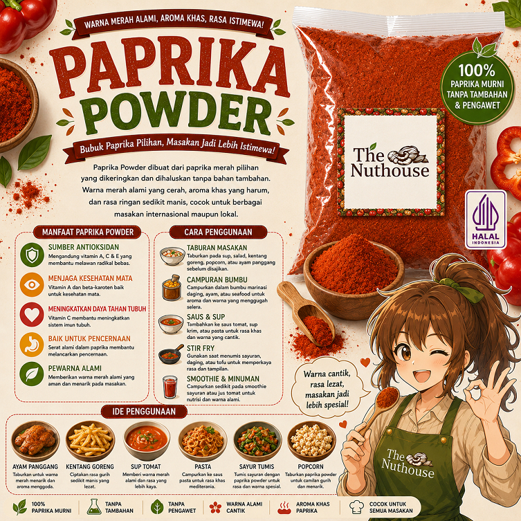 500gr Paprika Powder / Bubuk Paprika