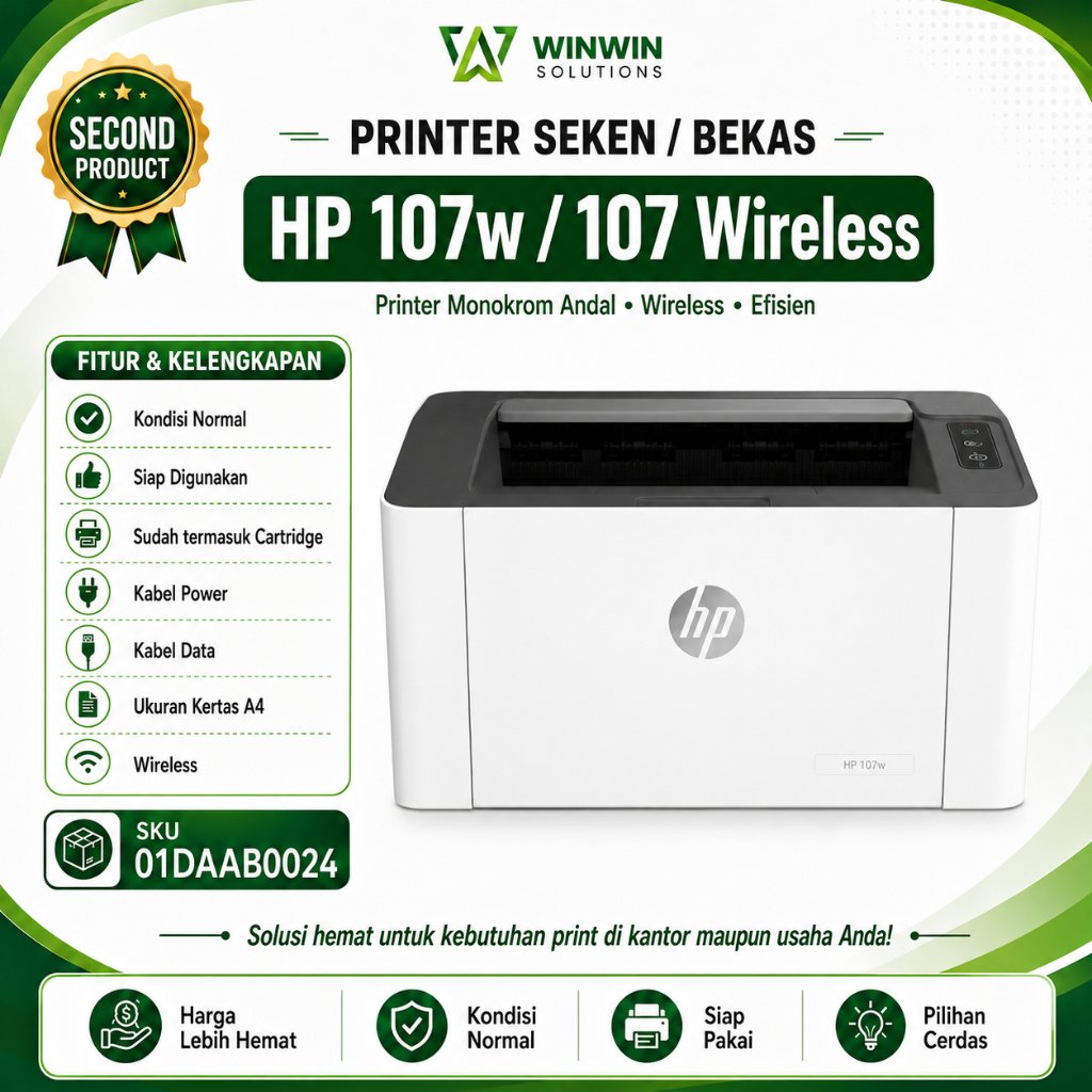 PRINTER SECOND / SEKEN HP LASERJET 107w/ 107 wireless Kondisi Normal MURAH BERKUALITAS Ada Katrid Ka