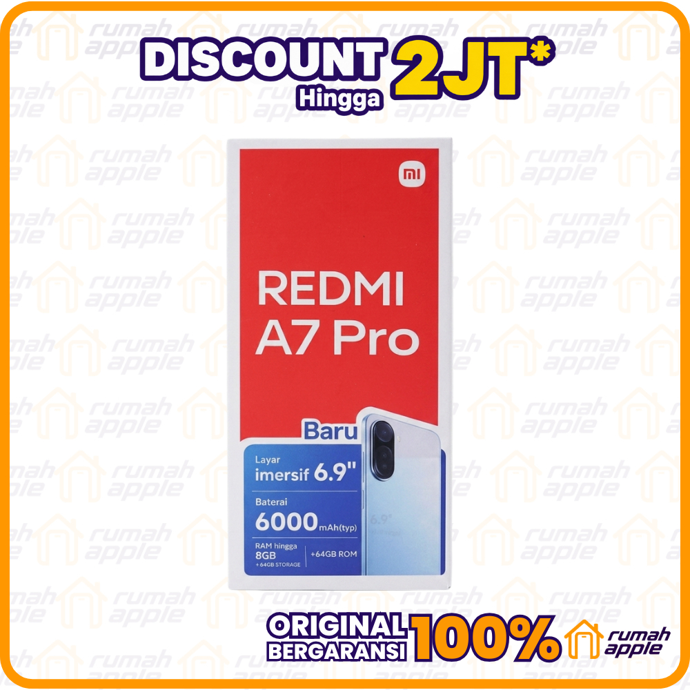 Xiaomi Redmi A7 Pro RAM 4/128GB 4/64GB Baterai 6000mAh Layar 6.9" 15W Fast Charging Resmi
