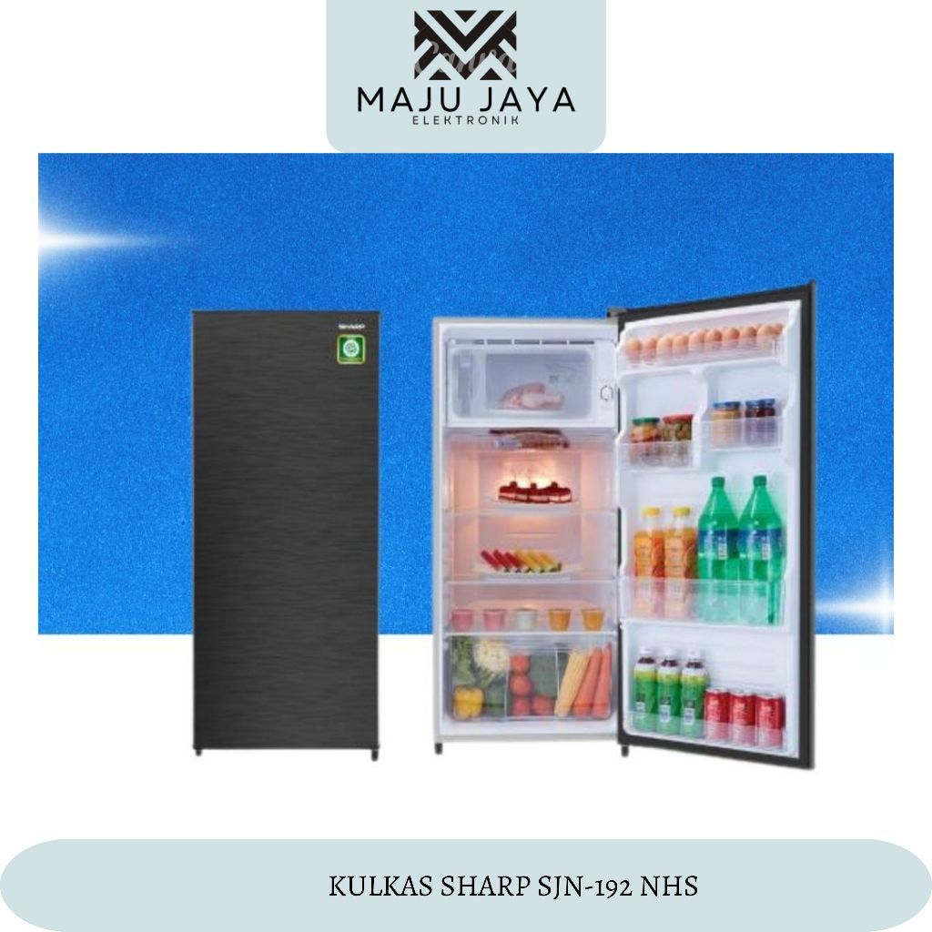 KULKAS SHARP 1 PINTU SJ-N192N-HS / SJN 192 NHS / SJ-N 192 N-HS 192 LITER GARANSI RESMI
