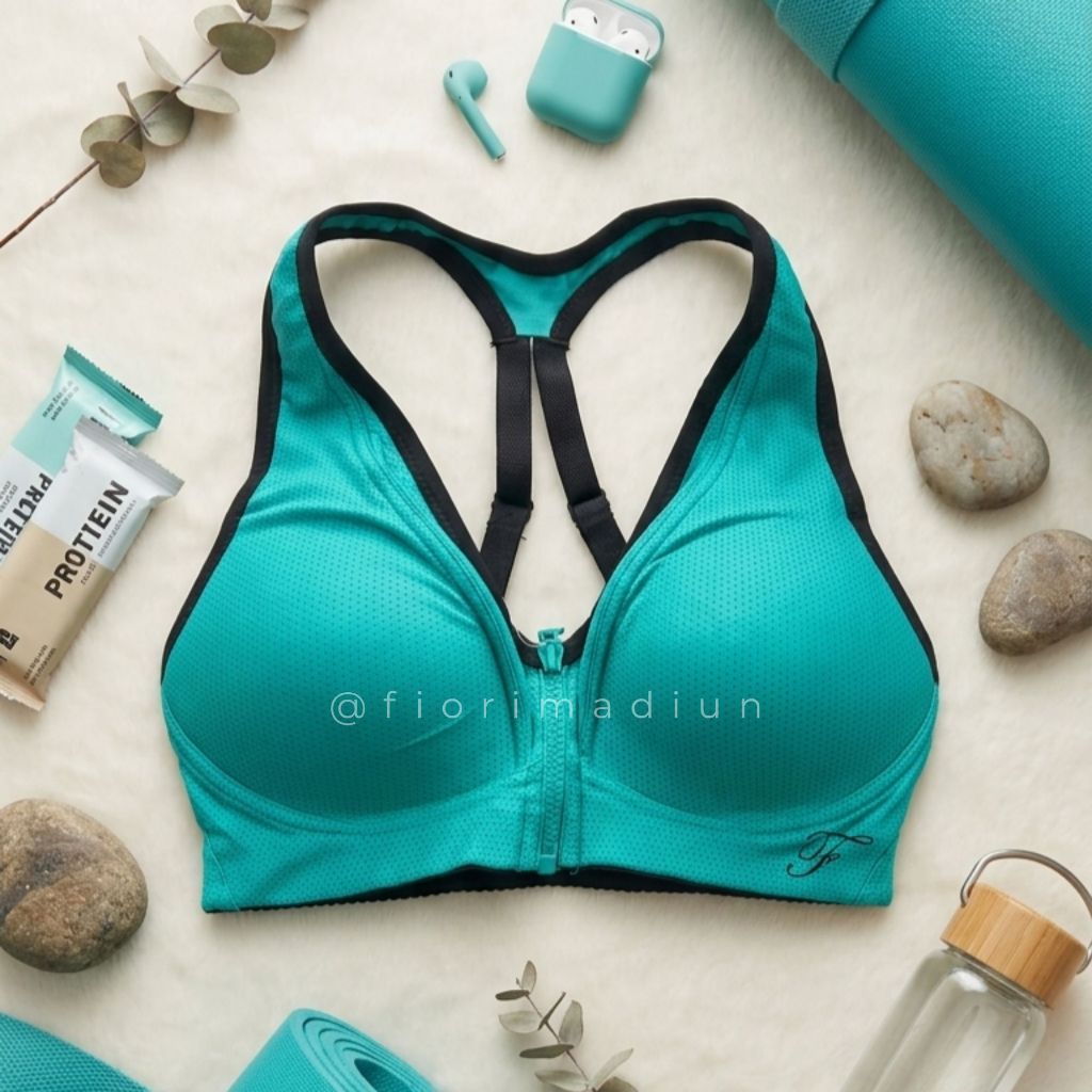 Cristina Sport Bra by Fiori // Sport bra Wireless bra Bh Wanita Nyaman Basic Top Push-up Bra Olahrag