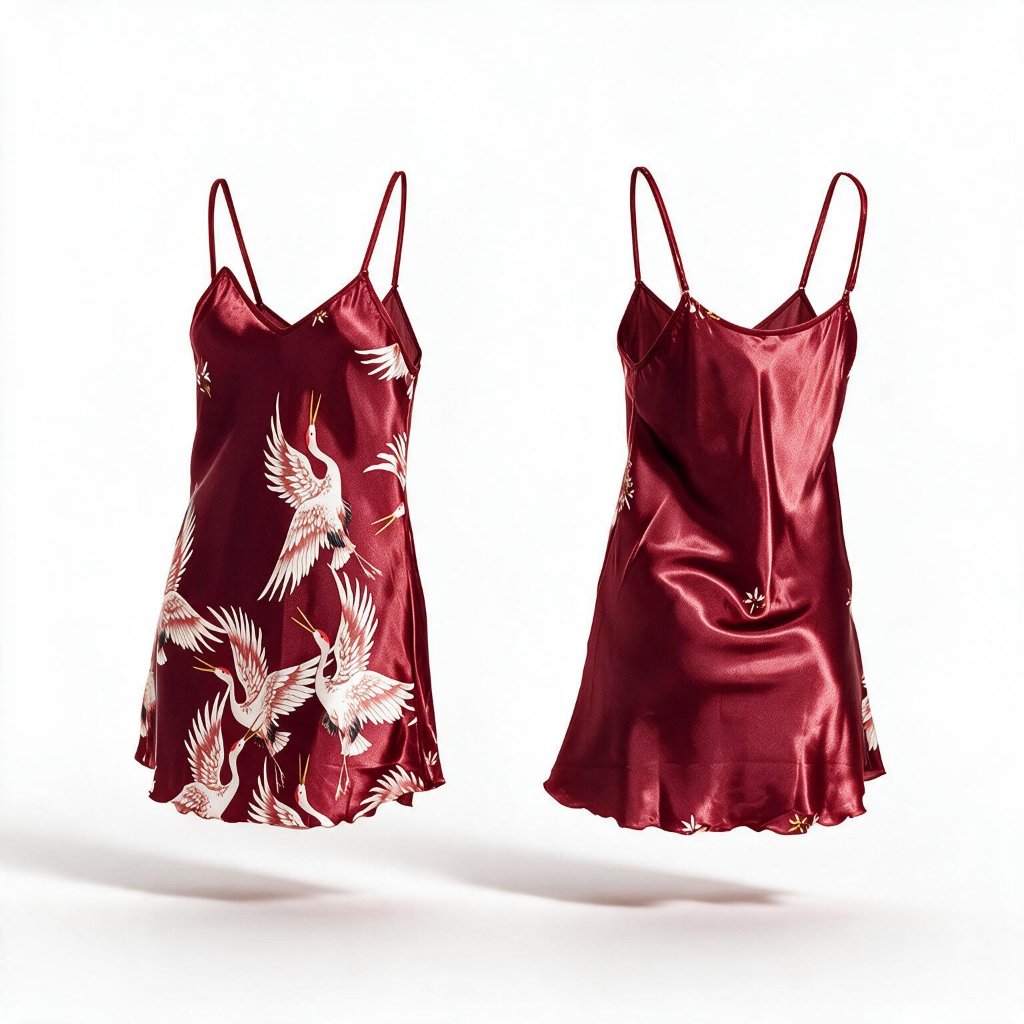 HOT DEALS Daster Satin Premium Flaminggo Seksi S-XXL