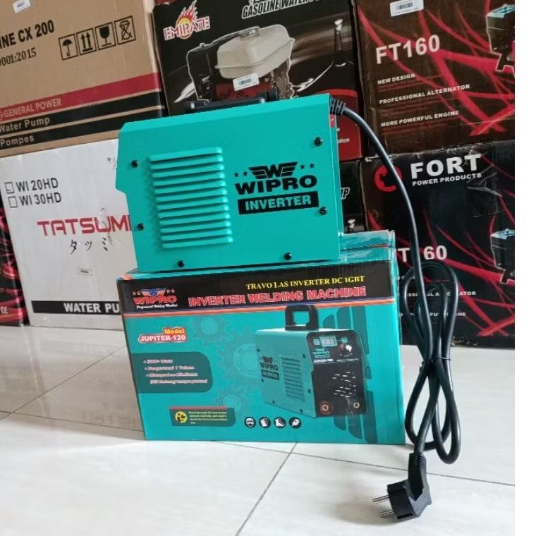 Wipro Jupiter Mesin Las 120A Dc IGBT 1 Ph / Inverter Welding Wipro