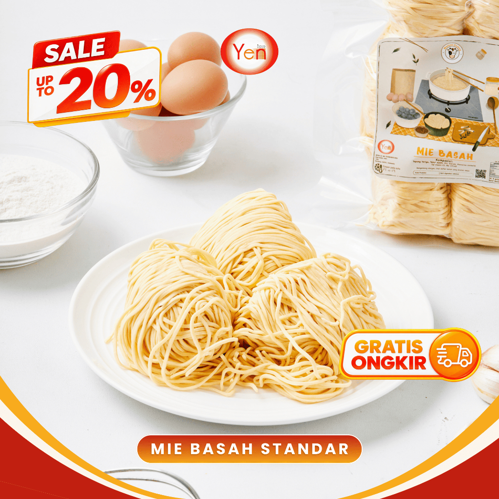 YEN Mie Basah Standar Kiloan-Mie Yamien Mentah
