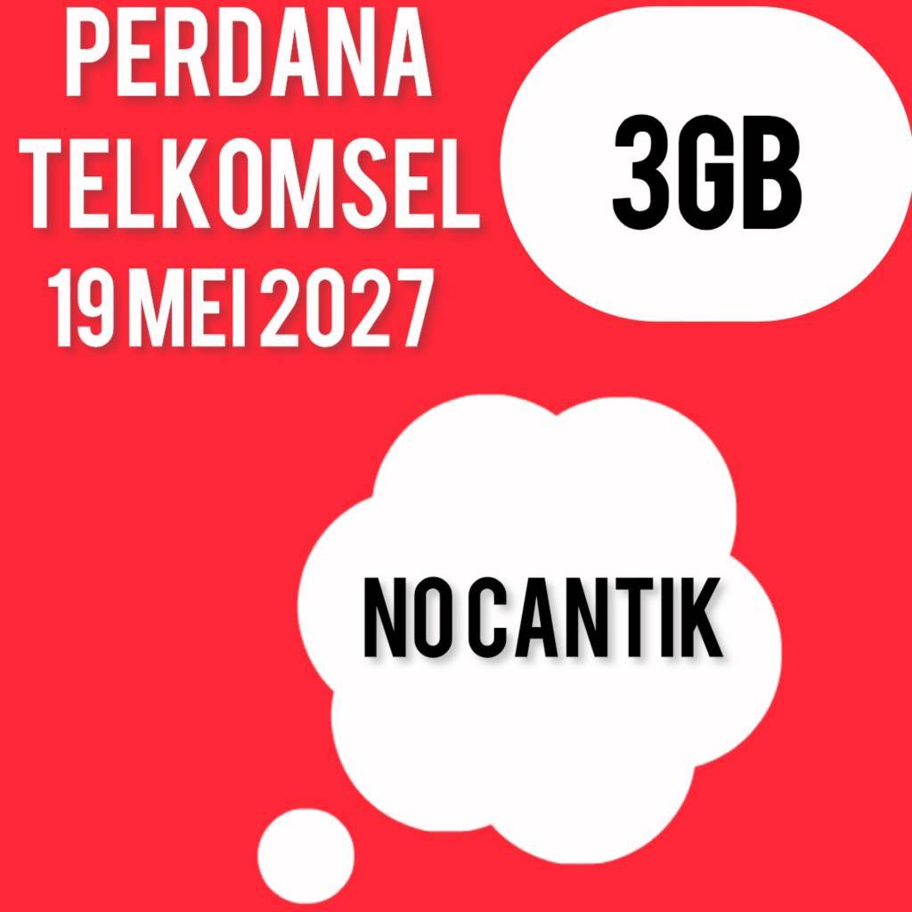 Perdana Telkomsel 3GB NO CANTIK