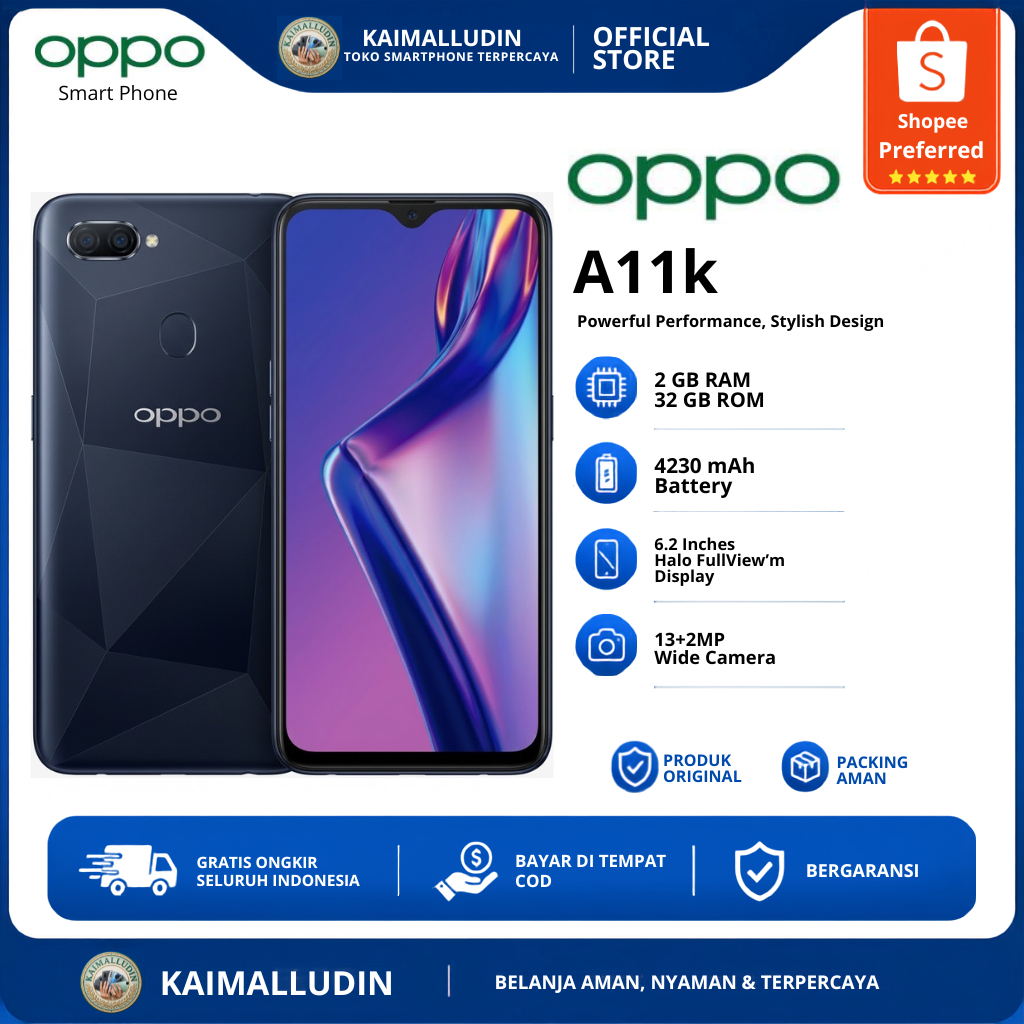 OPPO A11K RAM 2/32 HP NORMAL SECOND SIAP PAKAI