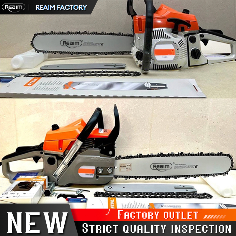 REAIM sinso senso 22 inch Mesin Potong Kayu 52CC Chainsaw Mesin Gergaji Kayu untuk Potong Kayu