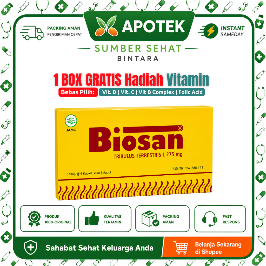 [BOX] Biosan | Tribulus Terrestris 275 mg | Suplemen Herbal