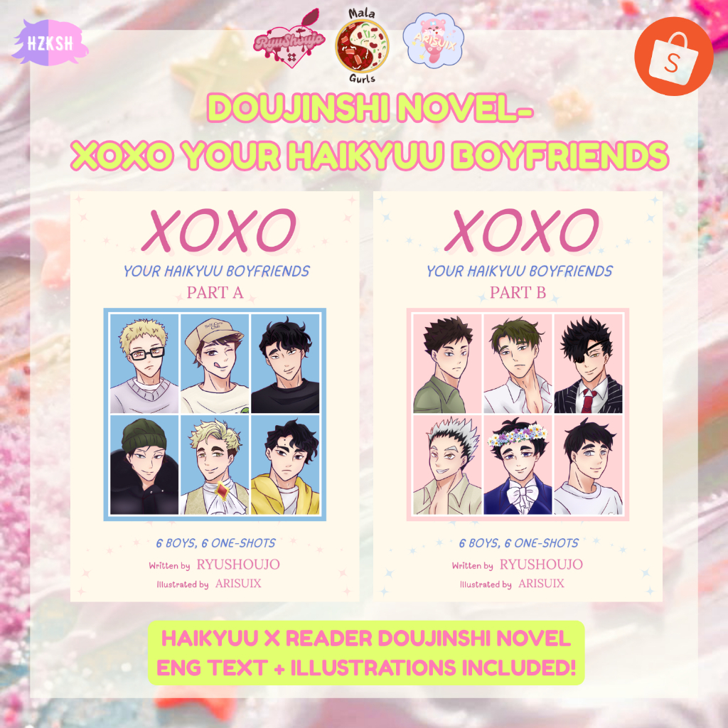 [HZKSH x MALA GURLS] XOXO Your Haikyuu Boyfriends | Doujinshi Novel | Fanfiction Book | Haikyuu | An