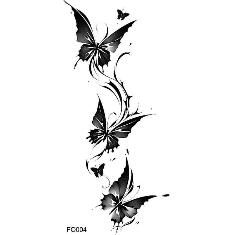 BnW Butterfly Tatto Temporary FO004