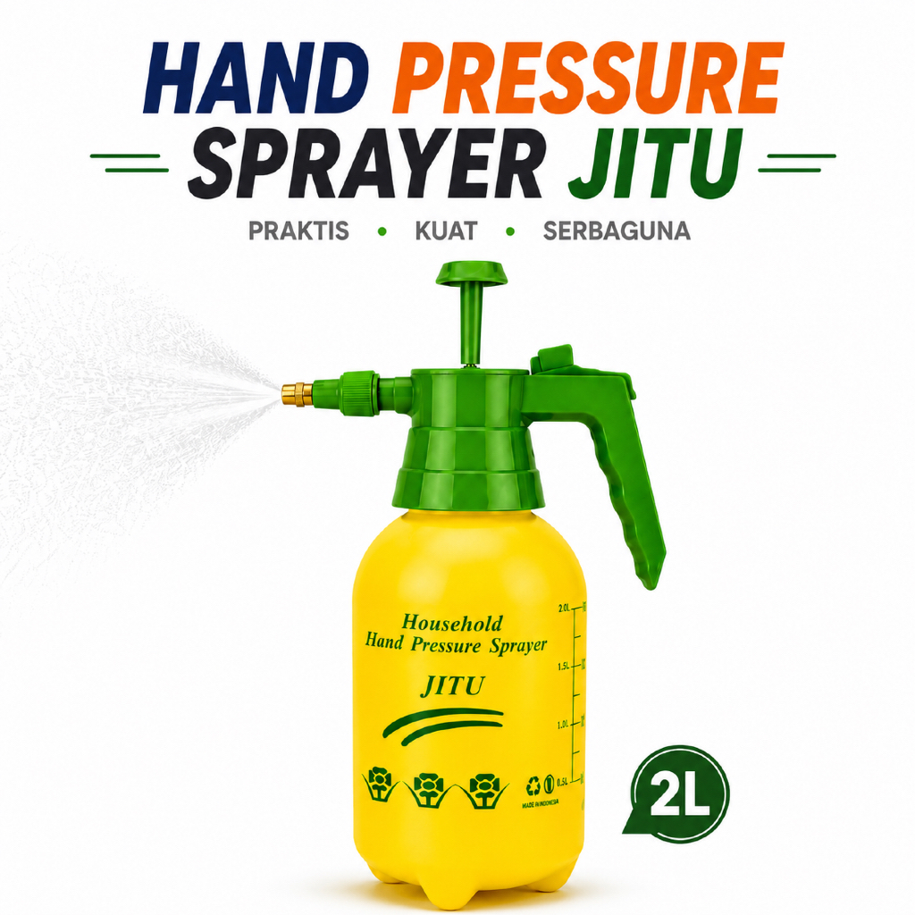 Hand Sprayer JITU 2 Liter Pressure Sprayer Manual Alat Semprot Tanaman Disinfektan Burung Cuci Motor