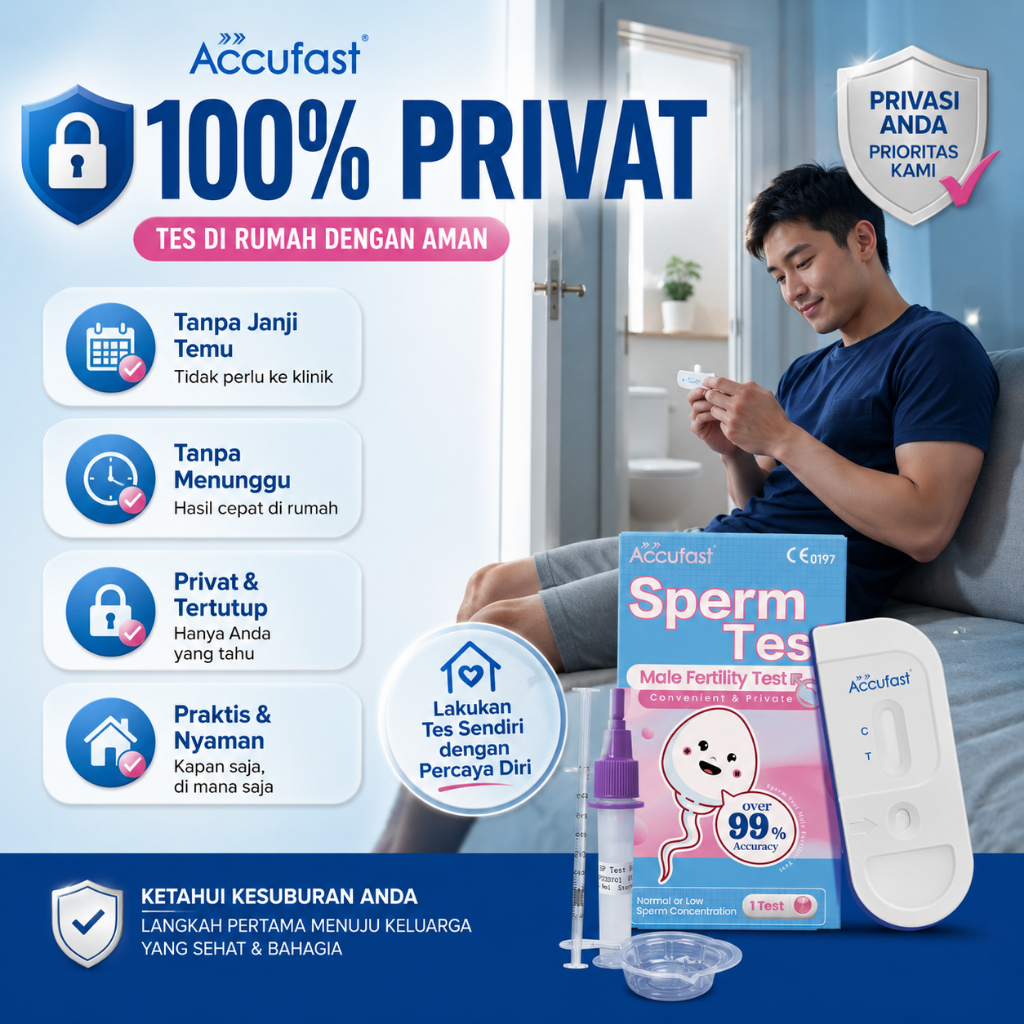 ACCUFAST Tes Sperma Pria Tes Konsentrasi Sperma Male Fertility Test 99.99% Akurat