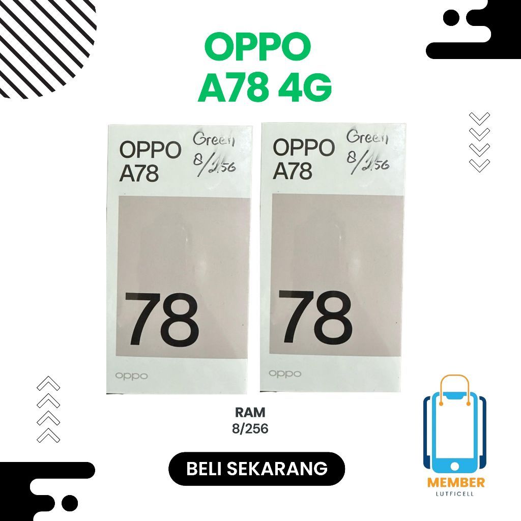 oppo a78 4g 8/256 second garansi resmi indonesia