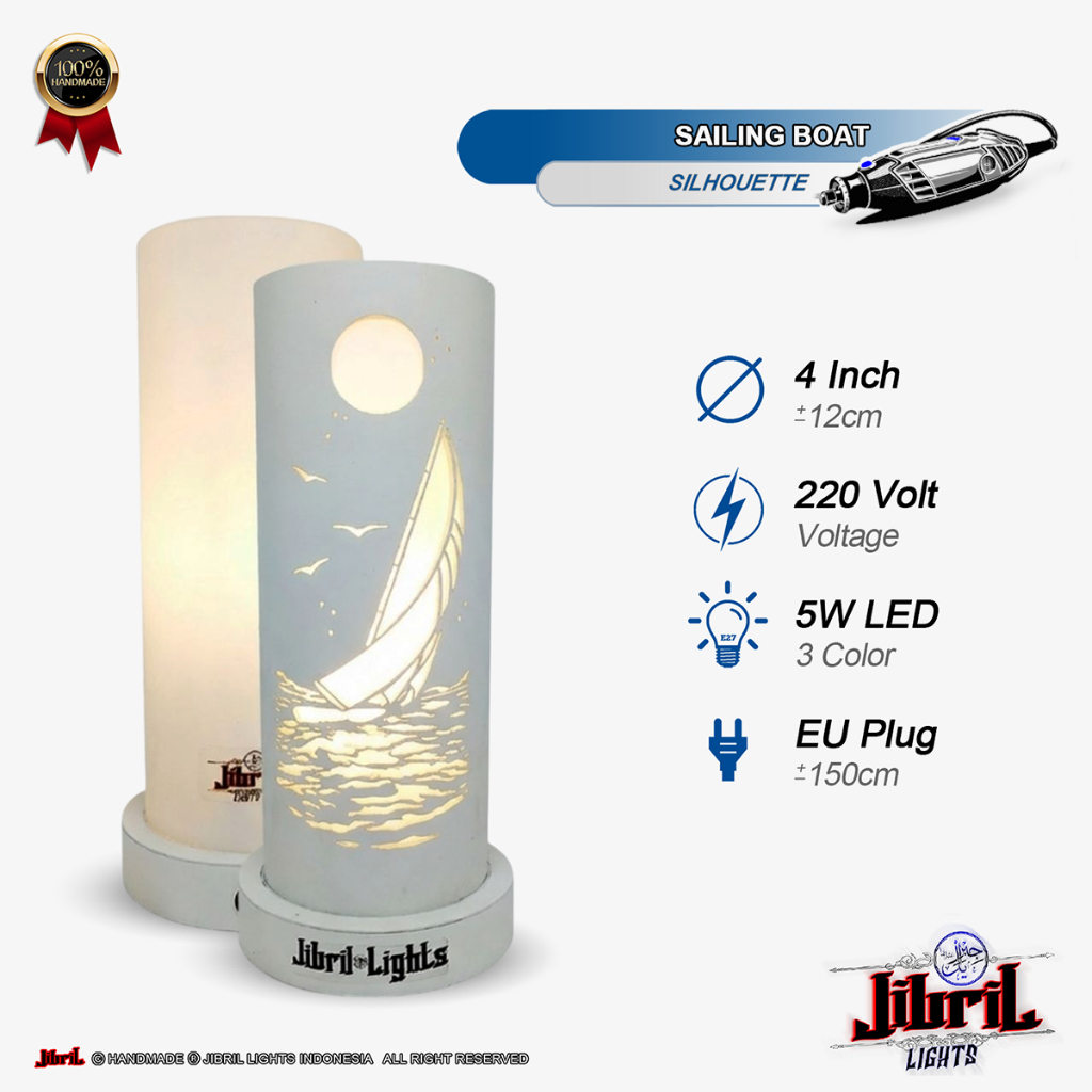 Jibril Lights Lampu Hias Meja Siluet Kapal Pesiar