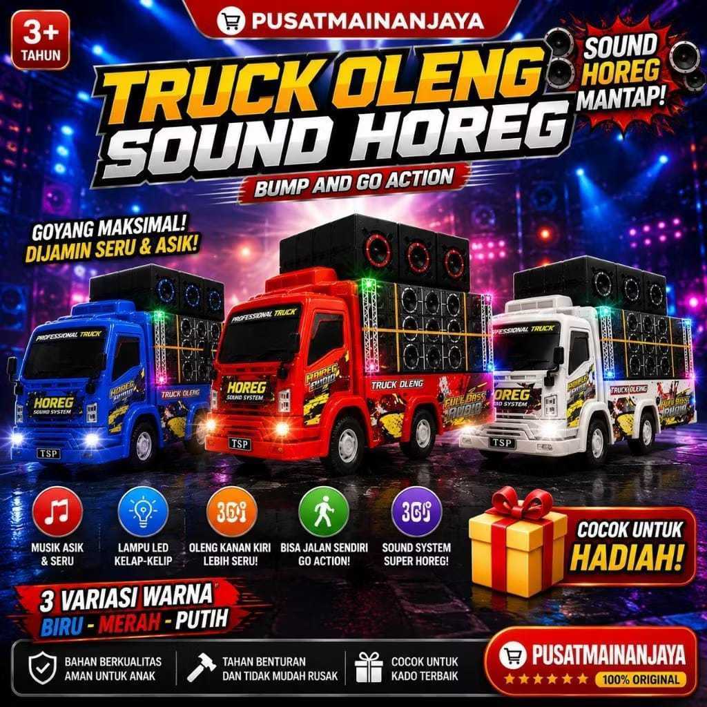 Mainan anak mobil truck oleng mini sound horeg /mainan mobil truk oleng sound horeg JSP T-74 Promo T