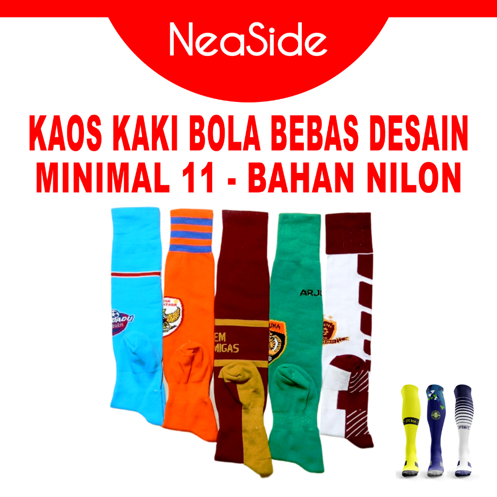 Neaside Kaos Kaki Bola Custom Futsal Panjang Tebal Rajut Anak Dewasa Premium
