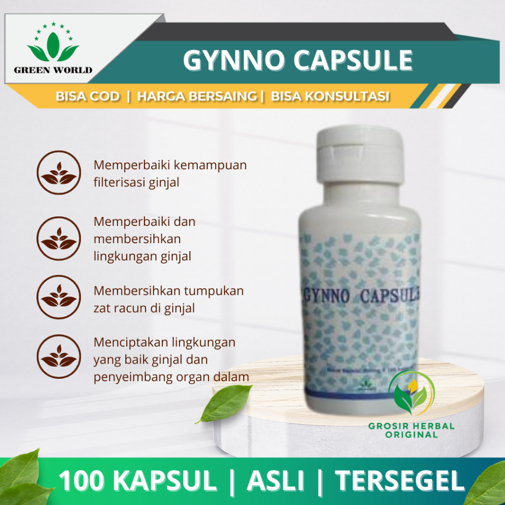 Green World Kidney Care For Man | Gynno Capsule Asli Original Terbaru