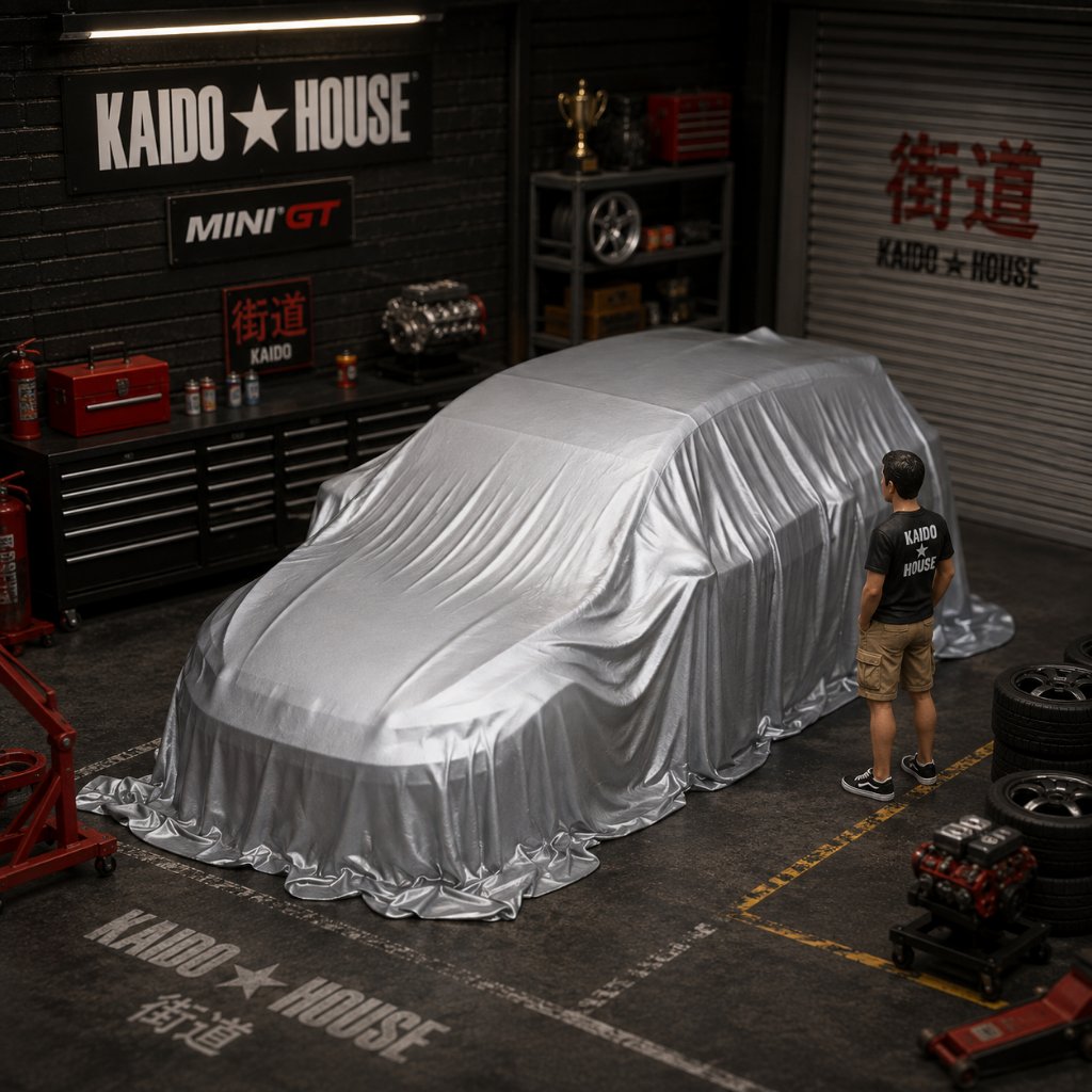 Diorama Covered Car VW Polo / Diorama car cover skala 1:64 / Diecast 1:64