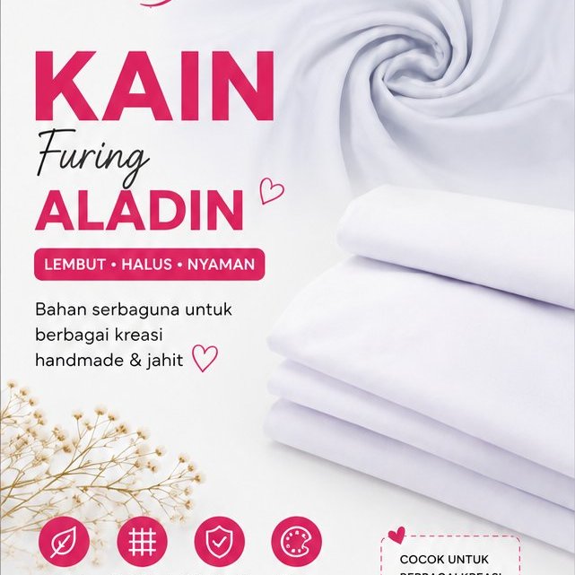 KAIN FURING KATUN ERO ALADIN / KAIN ERO WARNA PUTIH